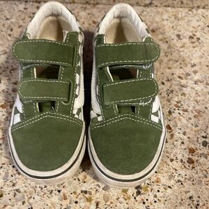 Green and White Kids Vans